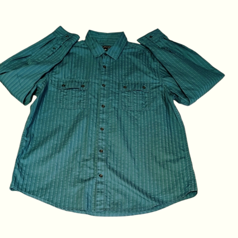 I N C international concept man shirt size L green Long sleeve